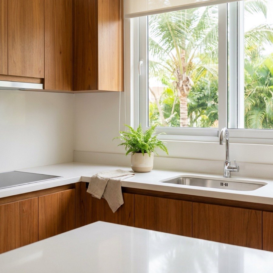 Cocina después de la limpieza
